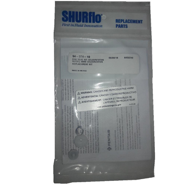 94-374-10-1 Shurflo 94-374-10 Check Valve Kit Celcon-Viton