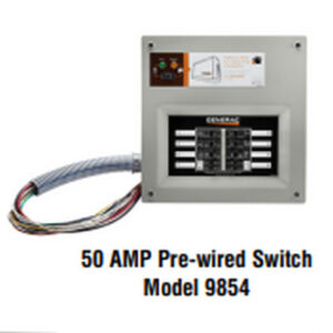 Generac 9854 50 Amp Homelink MTS, 10-16 circuits, flush or Surface Mount, NEMA 1
