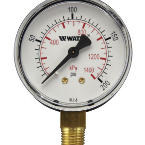 Watts PG07L25 Dial Pressure Gauge 2.5 Inch Side Mount 0-100 psi Glycerin Filled