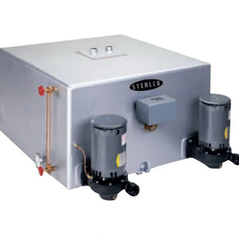 Sterlco-Duplex-4200 Sterlco 42350-JD Duplex 75 GPM Condensate Return Pump with 50 Gallon Cast Iron Tank 30 PSI