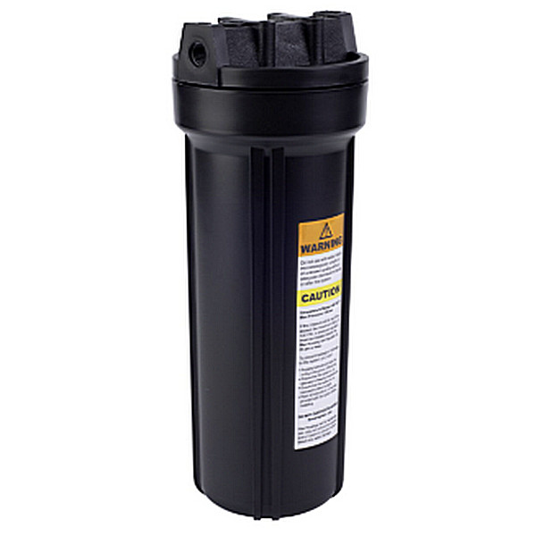10-black Watts FH4200BB34 Flowmatic 10" Plastic Filter Housing, 3/4" NPT Ports
