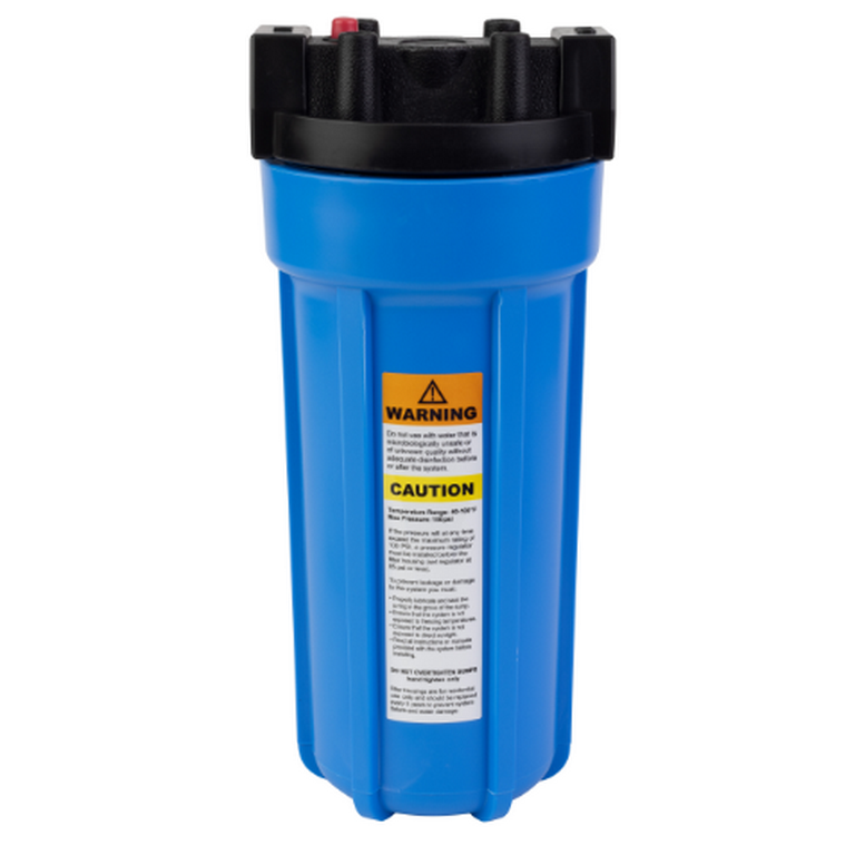 Watts-Flowmatic-Filter-Housing-FH8000BL34PR Watts HD4500BL34PR Flowmatic 10" Plastic Filter Housing, 3/4" NPT Ports, Pressure Relief Valve